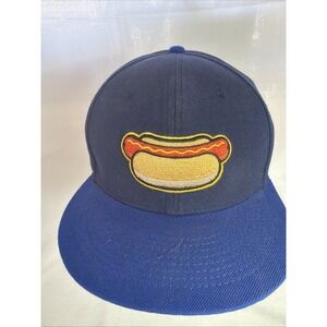BASEBALLISM Reading Fighting Phils Hotdog Hat Fitted 7-1/4 Flat Bill Blue NEW